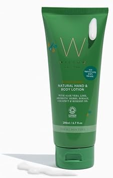 Willow Natural Aloe Vera Aromatic Herb Body Lotion Hydrating Moisturiser with Coconut Borage Rosehip Vitamin E for Sensitive Skin AntiAgeing Lime Lavender Scent NonGreasy Face Body Use - Image 1
