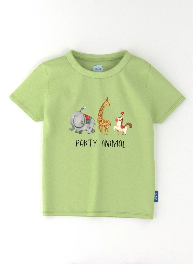 Nautinati Violet & Pink Nautinati Girls’ Animal Print Cotton T-shirts | Pack of 2 T-shirts for 2 to 10 Years for Women | Best Price UAE