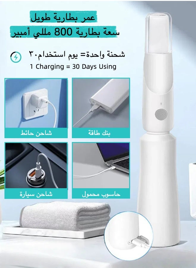 Portable Electric Travel Bidet, Rechargeable Handheld Shattaf with 800mAh Battery, 3 Pressure Modes, IPX7 Waterproof, Compatible with Bottled Water, Travel Bag for Hygiene, Baby & Postpartum Care - Image 4