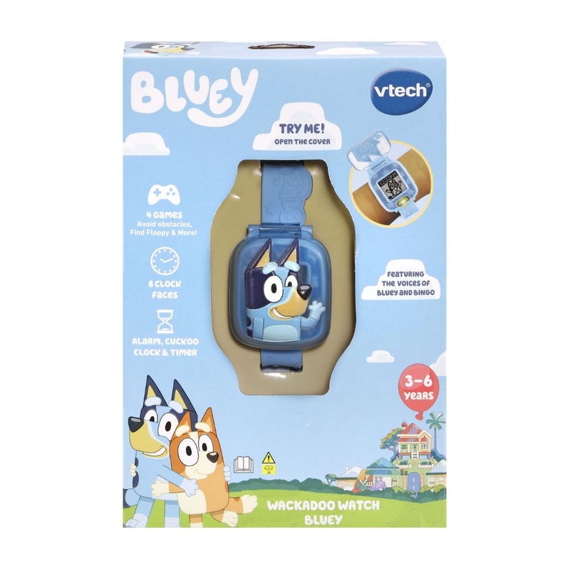 Vtech - Bluey Wackadoo Watch Bluey Learning watch (Blue)| Toddler Watch with Stopwatch, Timer, Alarm & Games, Educational | Ideal Gift for Children Ages 3, 4, 5, 6 + Years - Image 1