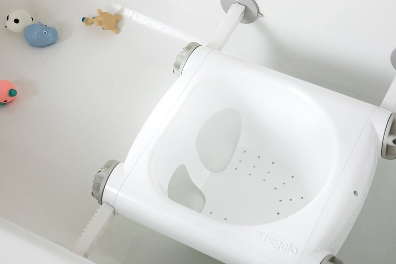 Regalo Baby Basicsâ„¢ Bath Seat, Award Winning Brand, Provides Support and Balance for Sit-Up Bathing, Includes Strong and Secure Suction Cup System, Drain Holes for Easy Clean Up, 0560 DS, White - Image 3