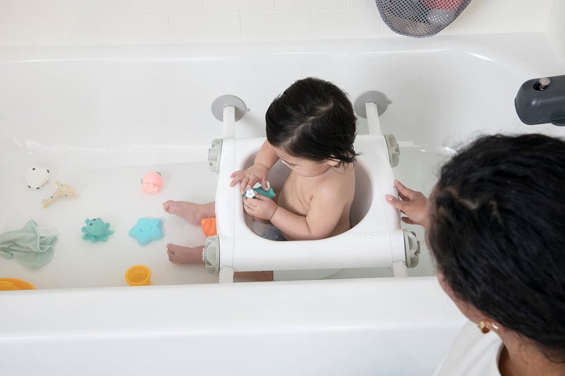 Regalo Baby Basicsâ„¢ Bath Seat, Award Winning Brand, Provides Support and Balance for Sit-Up Bathing, Includes Strong and Secure Suction Cup System, Drain Holes for Easy Clean Up, 0560 DS, White - Image 5