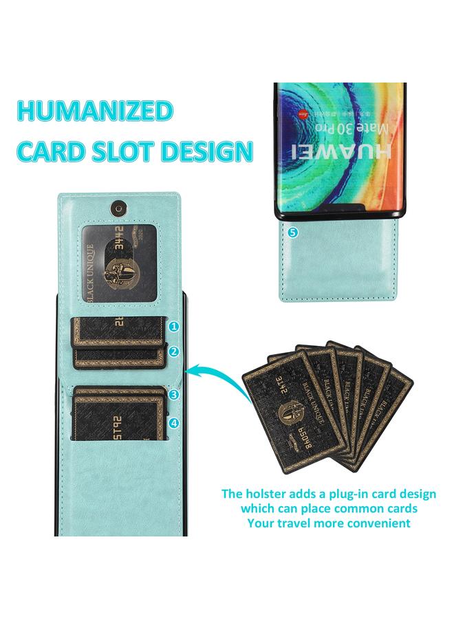 جرين تايجر جراب لهاتف Huawei Mate 30 Pro بلون سادة مصنوع من مادة PC + TPU مع حامل وفتحات للبطاقات - Image 5