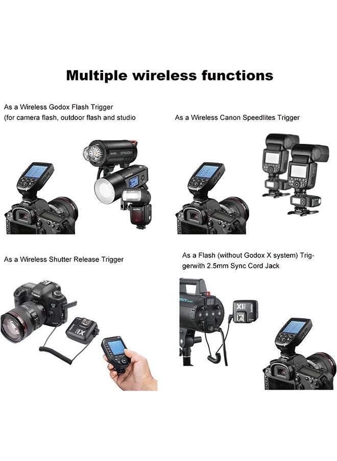 Godox - Godox XPro-S TTL 2.4G High-Speed Sync Wireless Flash Trigger Transmitter compatible for Sony Cameras, 1/8000s,11 Customizable Functions,16 Groups and 32 Channels,2.4G Wireless X System - Image 1