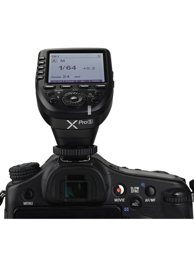 Godox - Godox XPro-S TTL 2.4G High-Speed Sync Wireless Flash Trigger Transmitter compatible for Sony Cameras, 1/8000s,11 Customizable Functions,16 Groups and 32 Channels,2.4G Wireless X System - Image 1