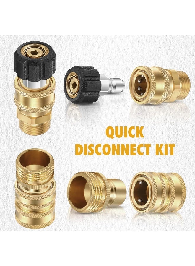 Treela 16 Packs Pressure Washer Adapter Set Connect Disconnect Kit  - Image 4