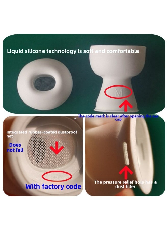Generic - With Pressure Relief And Noise Reduction Hole For Apple Airpodspro Earplug Airpodspro2 Ear Cap Set Official Website 4 Yards-Color:Earplug S Code (small) One - Image 1