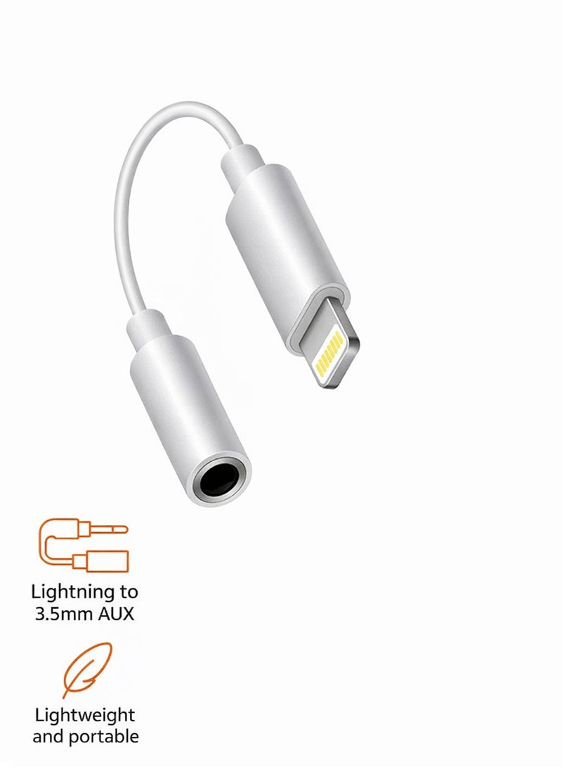 محول لايتنينج إلى 3.5 مم سماعة –  يدعم iOS – استمتع بالموسيقى بسهولة - Image 1