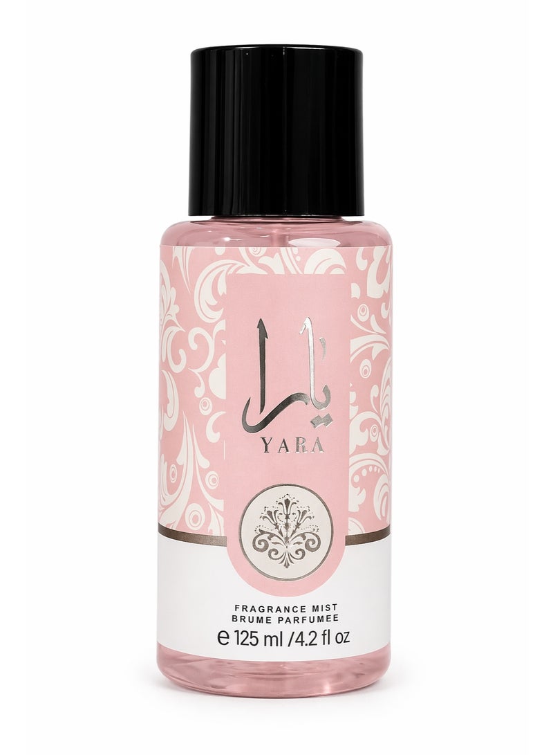 Lattafa Yara Fragrance Mist 125ml – Floral Sweet Body Spray for Women