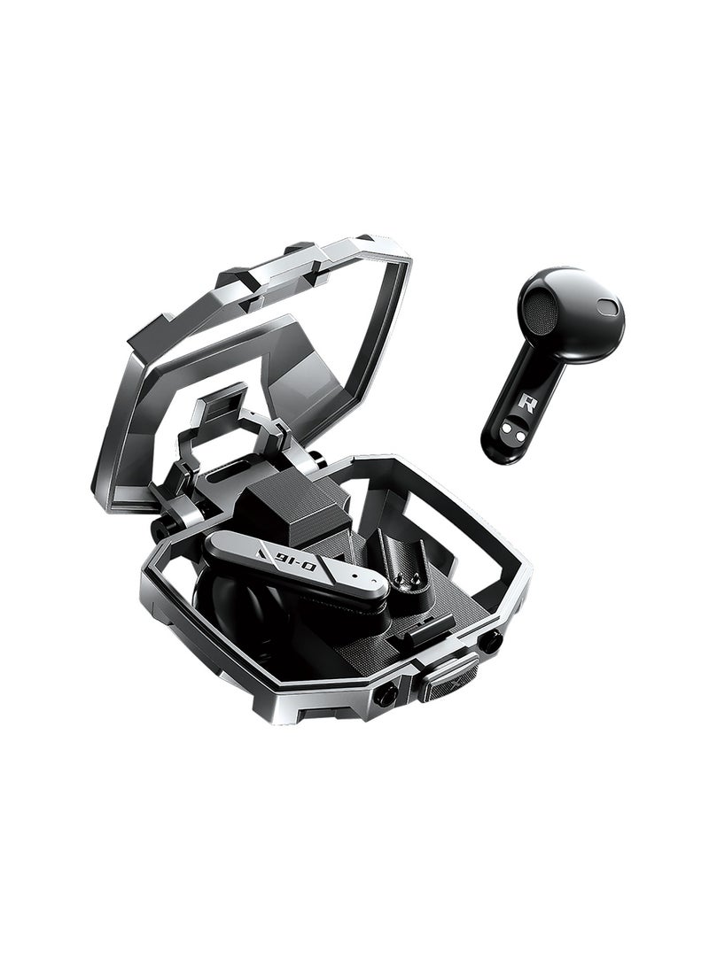 TRANSFORMERS سماعات أذن بلوتوث لاسلكية TF-T32، سائقين 13 مم، بلوتوث 5.4، تحكم باللمس، 5 ساعات من وقت التشغيل - رمادي - Image 1