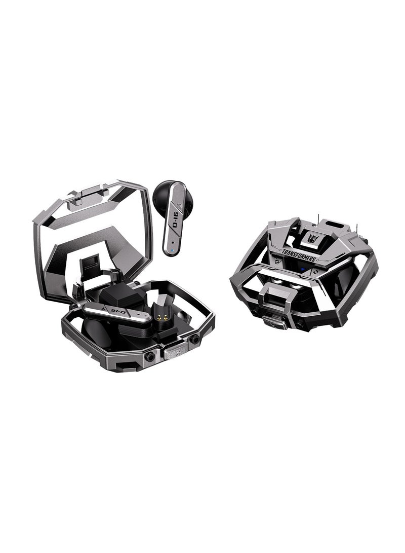 TRANSFORMERS سماعات أذن بلوتوث لاسلكية TF-T32، سائقين 13 مم، بلوتوث 5.4، تحكم باللمس، 5 ساعات من وقت التشغيل - رمادي - Image 2