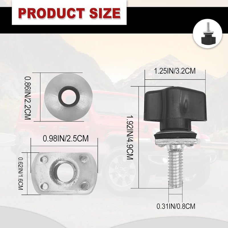 BSAMZO Thumb Screw Kit for Jeep Wrangler - Image 2
