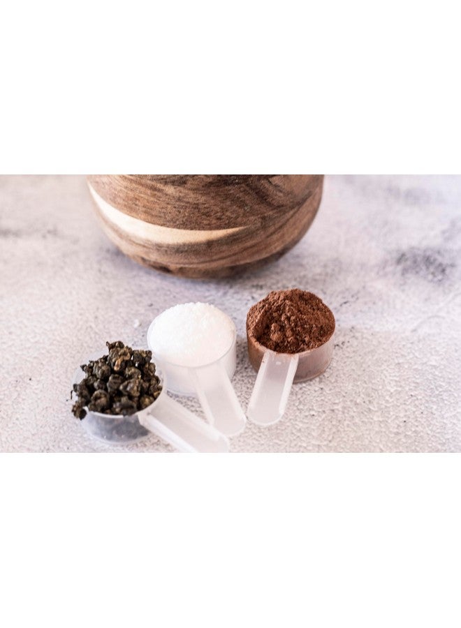 إكزيستنج بيوتي مجموعة ملاعق قياس مكونة من 3 ملاعق كبيرة مع مغرفة قهوة بمقبض قصير - ملعقة كبيرة واحدة (15 مل) مغارف بلاستيكية شفافة للقهوة والشاي السائب والبروتين والتوابل والمساحيق والسلع الجافة الأخرى - Image 2