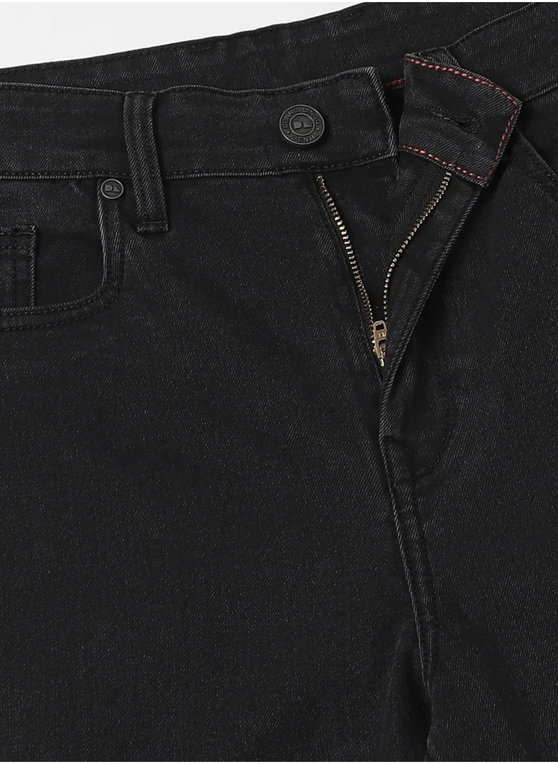 Dennis Lingo Black Denim Cargo Jeans for Men - Cargo Fit
