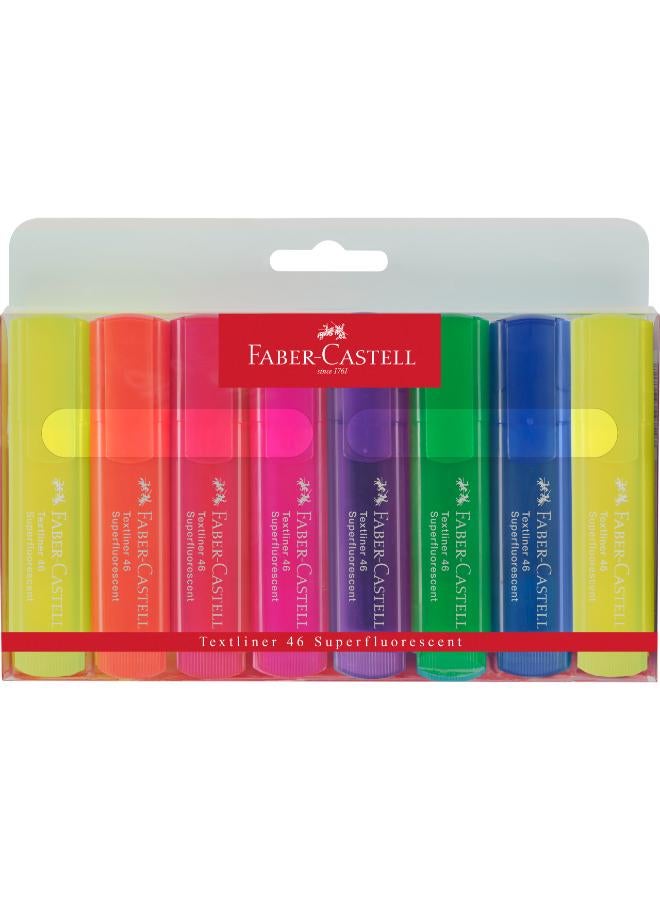 FABER-CASTELL FC Textliner 46 Superfluor Basic Wallet of 8 