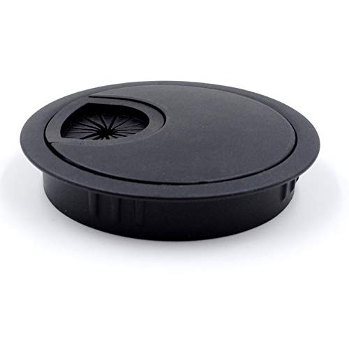 Jetland Desk Grommet for Wire Organizer - Flat Black, Fits 2" Hole, GBK53, 2-Pack - Image 4