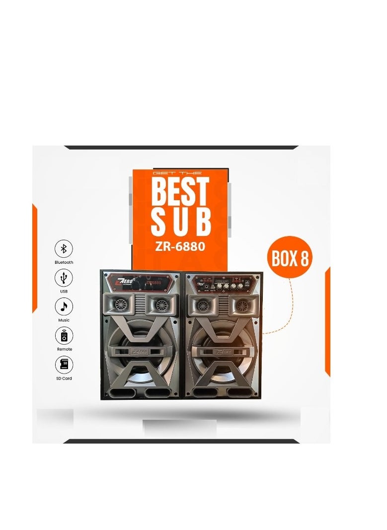Zero Zero ZR-6880 Speaker 2.0 Black 