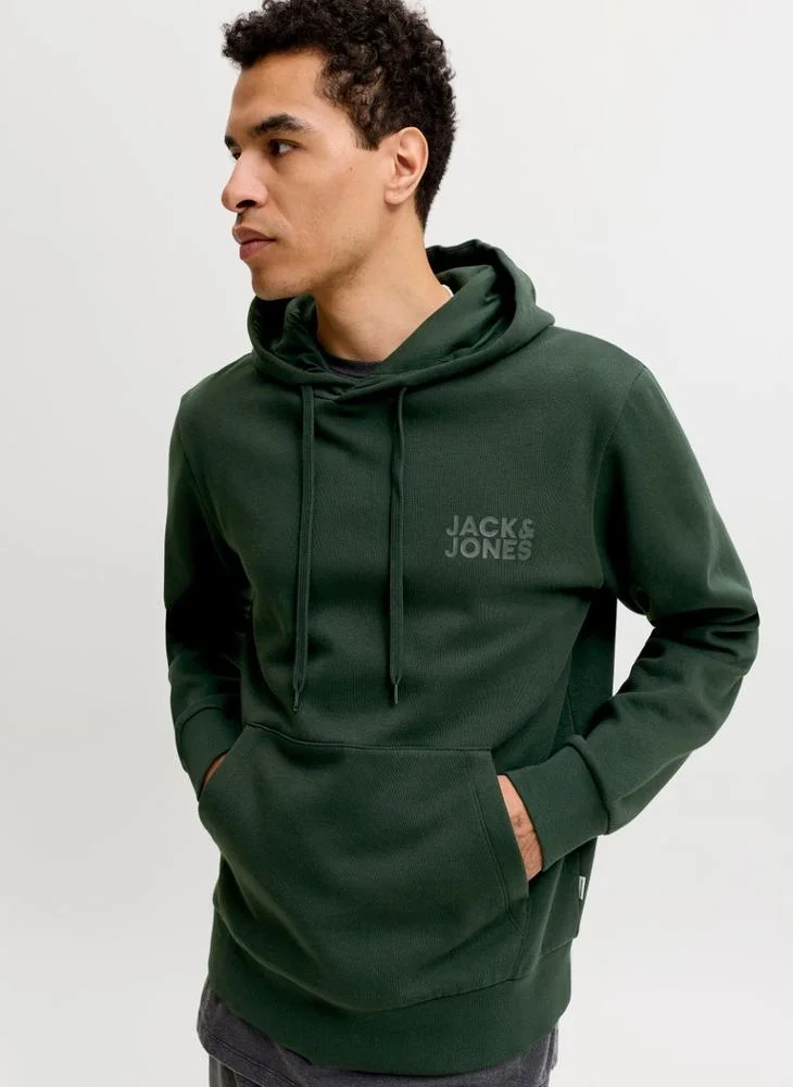 JACK & JONES  Casual Logo Zip Hoodie for Men | Best Price UAE