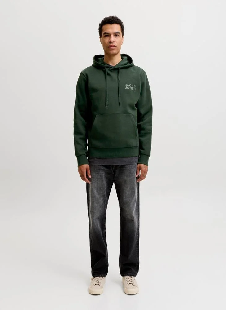 JACK & JONES  Casual Logo Zip Hoodie for Men | Best Price UAE