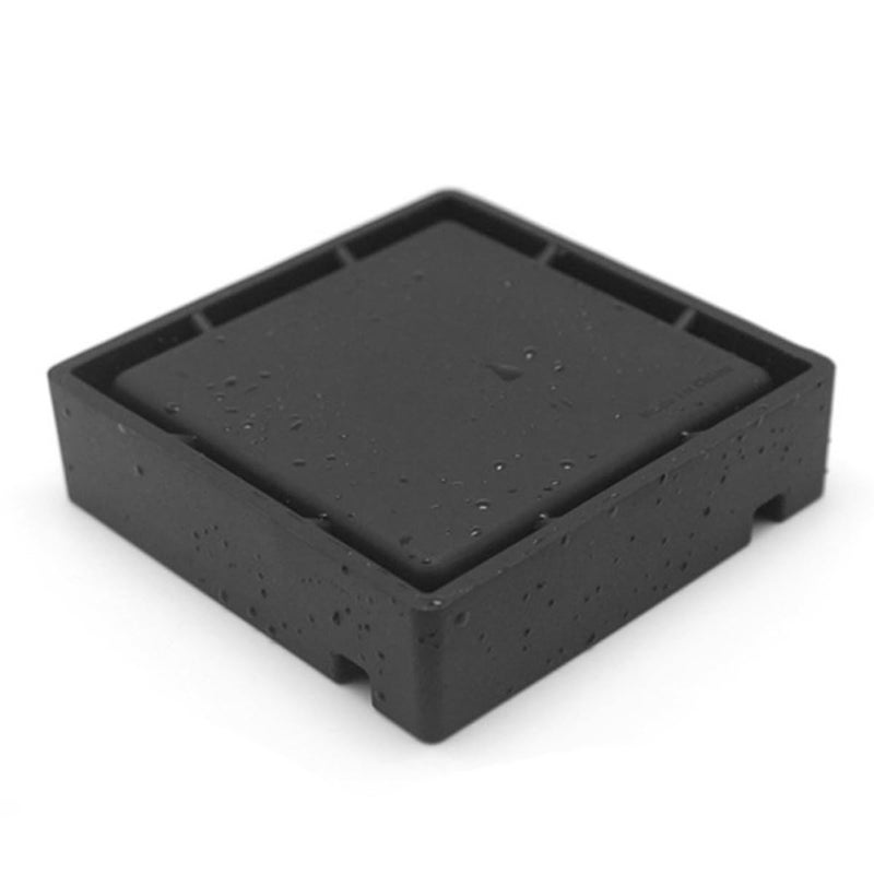 Large Square Non Slip Silicone Ashtray High Temperature Resistant Ash Container for Indoor Living Room Hotel Use Black - Image 4
