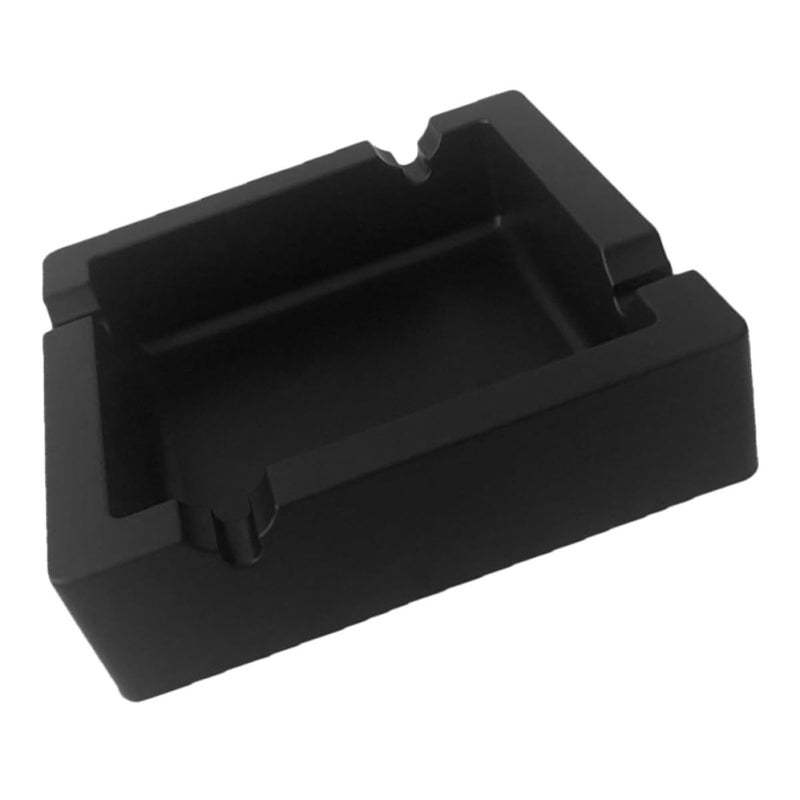 Large Square Non Slip Silicone Ashtray High Temperature Resistant Ash Container for Indoor Living Room Hotel Use Black - Image 2