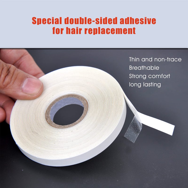 coloryoung 5/16"(0.8cm)*12 Yards Tape for Tape in Hair Extensions Double Sided Hair Extension Tapes for Hair Extension (White) - Image 3