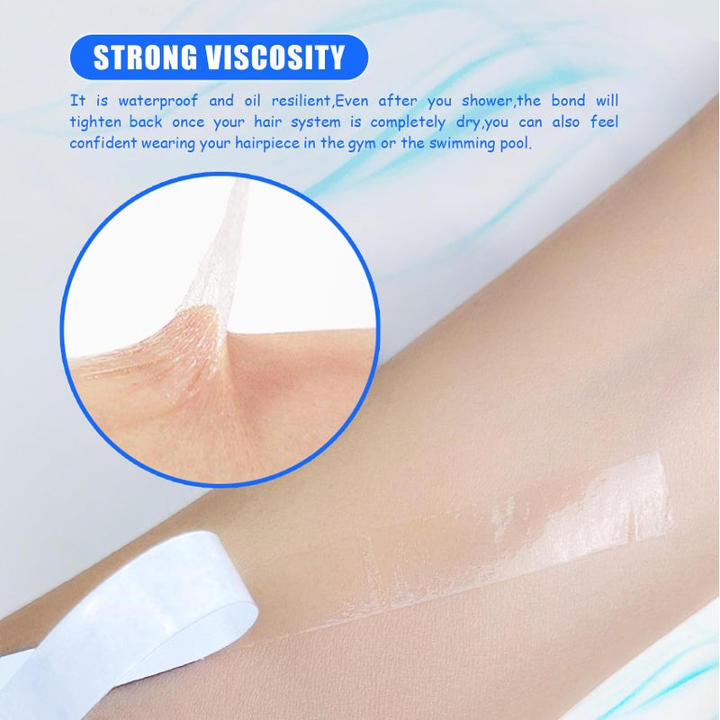 coloryoung 5/16"(0.8cm)*12 Yards Tape for Tape in Hair Extensions Double Sided Hair Extension Tapes for Hair Extension (White) - Image 4