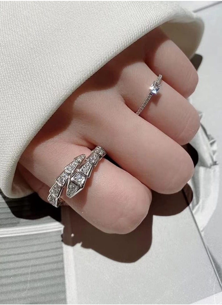 SYNSYB Ring Adjustable  Personality Ring Jewelry Adjustable Open Rings  Animal Finger Jewelry for Women Birthday Gift with Luxury Gift Box  - Image 2