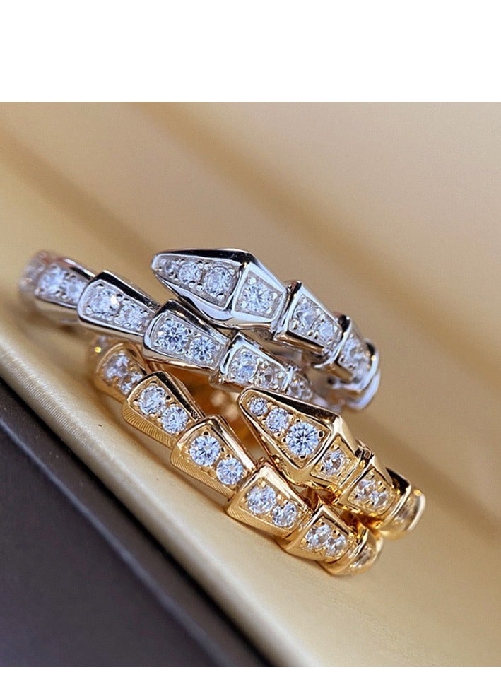 سنسيب 925 الفضة الاسترليني الأفعى الدائري قابل للتعديل شخصية خاتم الأفعى المجوهرات قابل للتعديل خواتم مفتوحة الحيوان فنجر المجوهرات للنساء هدية عيد ميلاد مع صندوق هدية فاخرة - Image 5