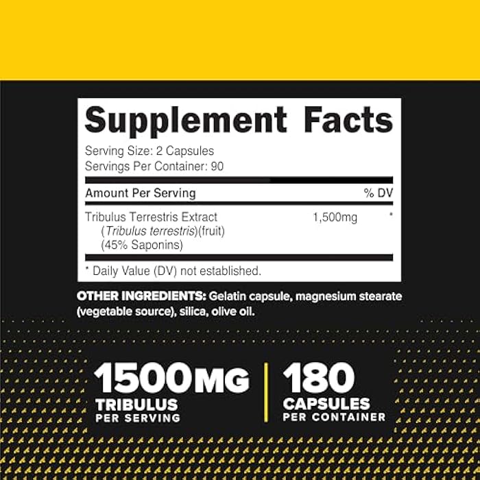 Primaforce Tribulus Terrestris Extract Capsules (180 Capsules) - 90 Servings / 1,500mg Tribulus Per Serving, Herbal Tribulus Supplement for Men and Women - Image 2