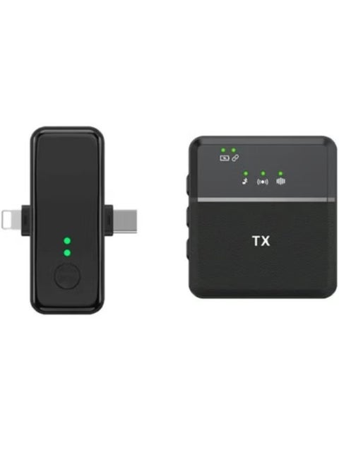 3-in-1 Wireless Microphone for iPhone & Android – SX31 Dual Mini Lavalier Mic with 2.4G Wireless, Lightning/Type-C/3.5mm Support | Smart Noise Cancellation | 20m Range | 10H Battery Life | Plug & Play Mic for Vlogging, Recording, Live Streaming & Content Creation