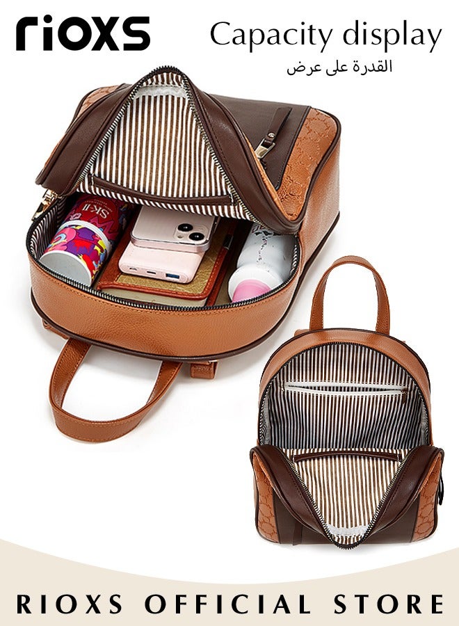 RIOXS 3 Pcs Shoulder Backpack Mother And Son Bag Shoulder Bag Sets Women's Tote Bags Simple Handbags Large Capacity Satchel Purses  - Image 2