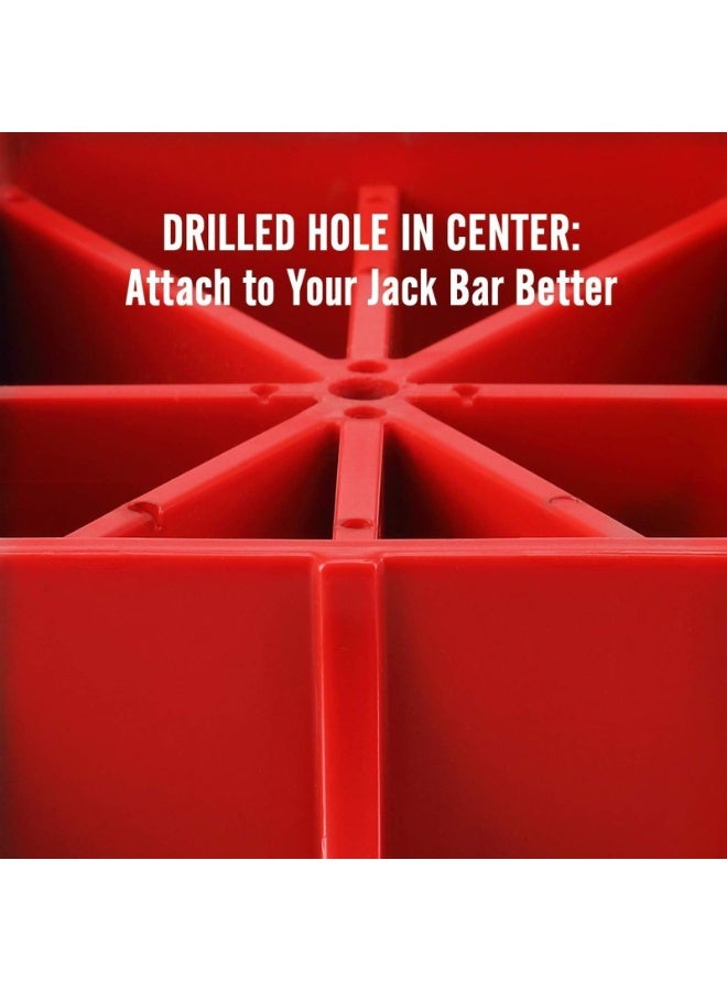 Generic Off-Road Base Compatible with Hi Lift Jack PP Pad to Alleviate Jack Hoisting Sinkage (Red) - Image 5