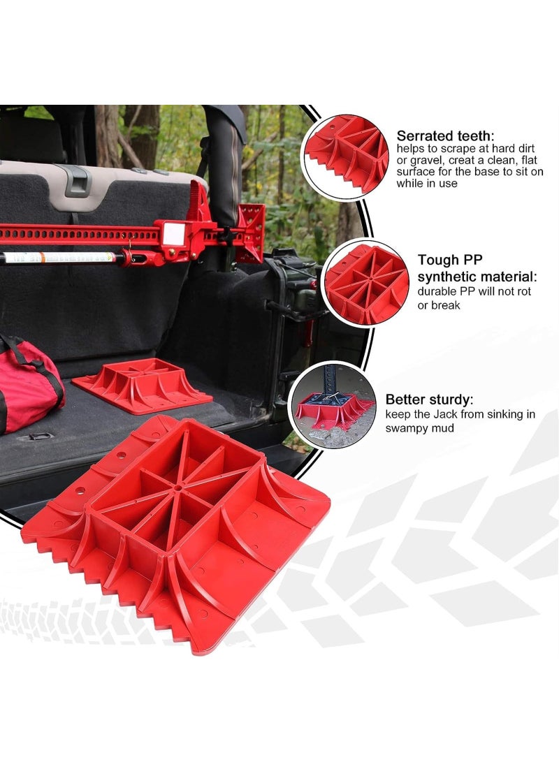Generic Off-Road Base Compatible with Hi Lift Jack PP Pad to Alleviate Jack Hoisting Sinkage (Red) - Image 4