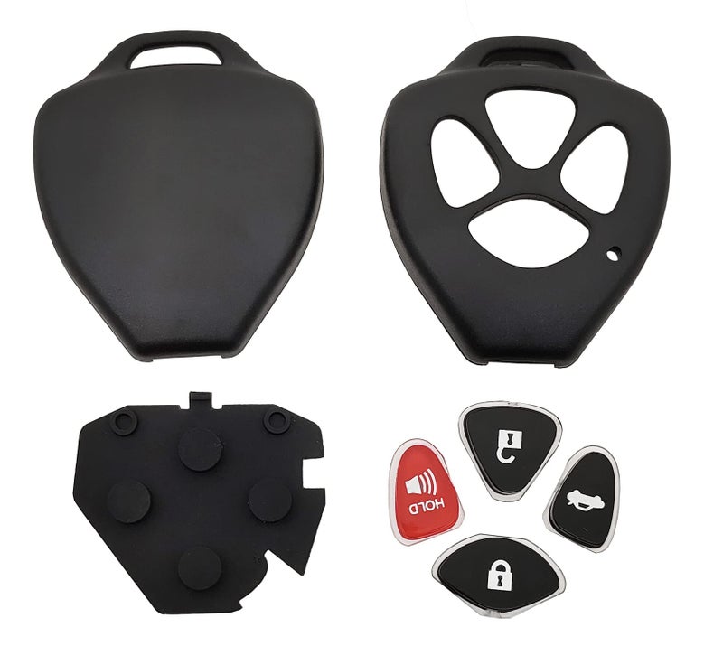 vurbemes Key Case Replacement Key Fob Cover fit for Toyota Camry Avalon Corolla Matrix RAV4 Venza Yaris Remote Key Fob 4 Buttons (HYQ12BBY, GQ4-29T) (Black) - Image 3