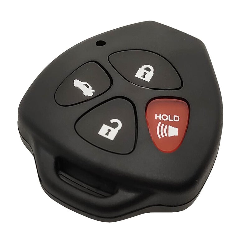 vurbemes Key Case Replacement Key Fob Cover fit for Toyota Camry Avalon Corolla Matrix RAV4 Venza Yaris Remote Key Fob 4 Buttons (HYQ12BBY, GQ4-29T) (Black) - Image 5