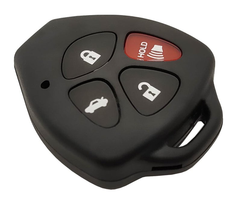 vurbemes Key Case Replacement Key Fob Cover fit for Toyota Camry Avalon Corolla Matrix RAV4 Venza Yaris Remote Key Fob 4 Buttons (HYQ12BBY, GQ4-29T) (Black) - Image 4