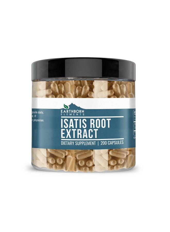 Earthborn Elements Isatis Root Extract 200 Capsules, Pure & Undiluted, No Additives - Image 1