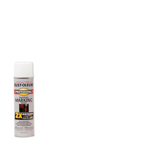 Rust-Oleum 266593 Professional 2X Distance Inverted Marking Spray Paint, 15 oz, White - Image 2