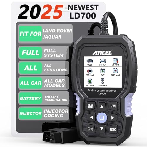 Ancel ANCEL LD700 All Systems Diagnostic Scan Tool fit for Land Rover Jaguar, Full Functions OBD2 Scanner with Car Battery Registration, Oil Reset, Check Engine, ABS, Airbag, OBDII Code Reader fit for JLR - Image 1