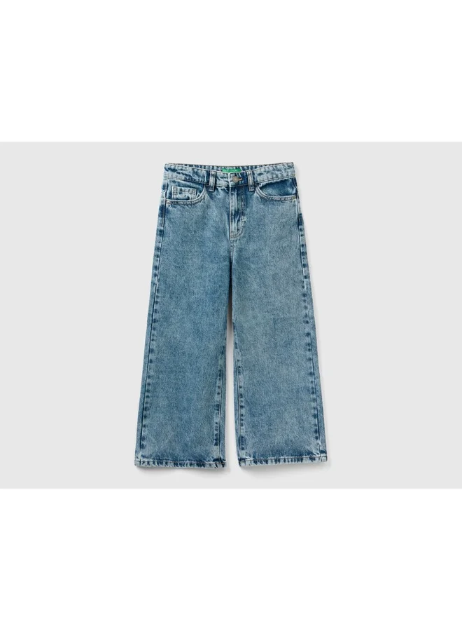 يونايتد كولورز أوف بينتيون Wide Fit High-Waisted Jeans