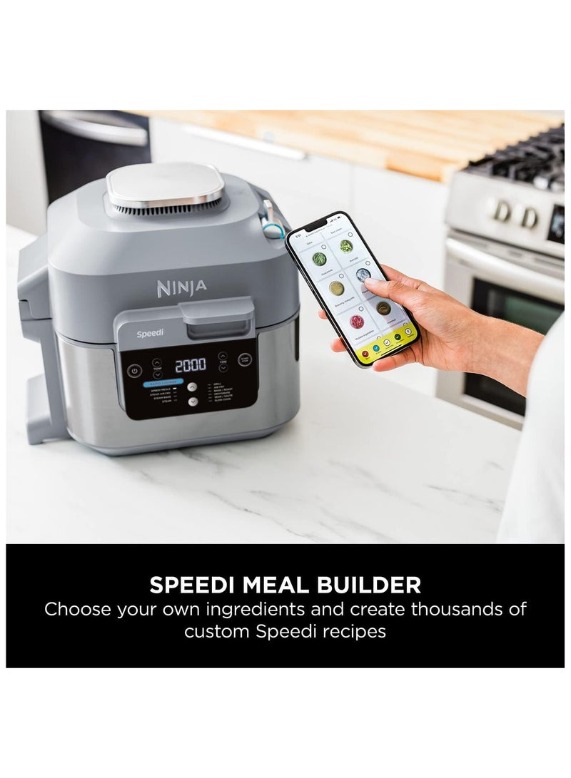 Ninja Speedi 10-in-1 Rapid Cooker and Air Fryer | Rapid Cooking System | Meals for 4 in 15 Minutes | 10 Functions | Cooks 4 Portions | Dishwasher Safe | Sea Salt Grey | 5.7 L 1760 W ON400UK/EU Grey - Image 3