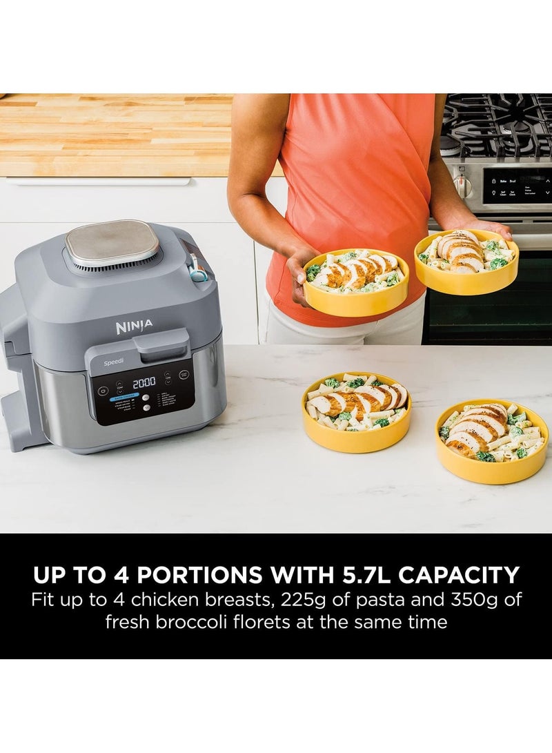 Ninja Speedi 10-in-1 Rapid Cooker and Air Fryer | Rapid Cooking System | Meals for 4 in 15 Minutes | 10 Functions | Cooks 4 Portions | Dishwasher Safe | Sea Salt Grey | 5.7 L 1760 W ON400UK/EU Grey - Image 4