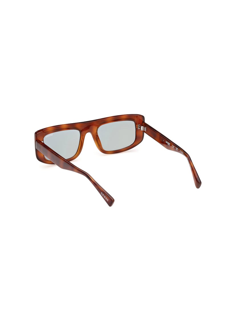 GUESS Unisex Mirrored Rectangular Shape Plastic Sunglasses GU0013853C53 - Lens Size: 53 Mm - Blonde Havana - Image 5
