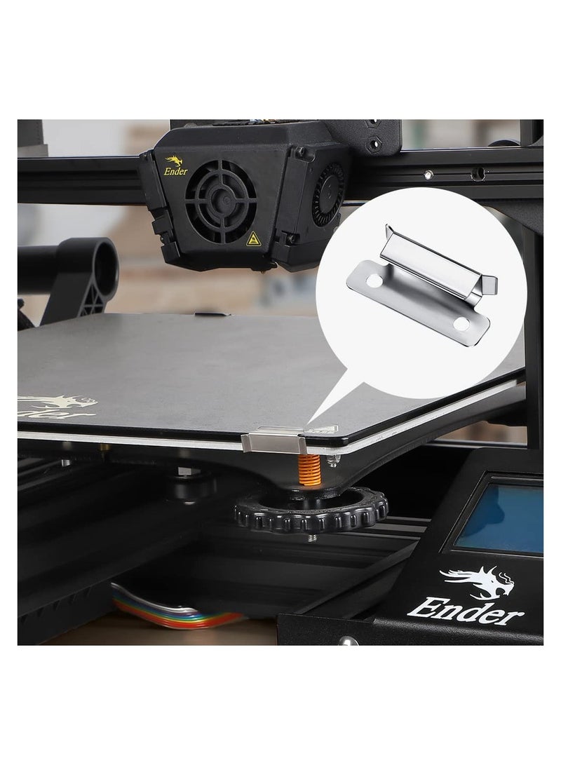 SYOSI 8 قطع مشابك زجاجية لطابعة Ender 3 من الفولاذ المقاوم للصدأ 7 مم مشابك سرير فضية لطرازات Ender 3 و Ender 5 و CR-10 - Image 4