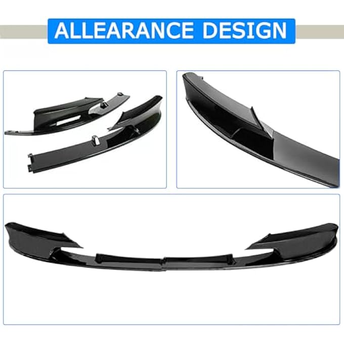 Collect Light Front Bumper Lip for 2012-2018 BMW 3 Series F30 F31 M Sport 2PCS Glossy Black Front Lip Splitter - Image 4