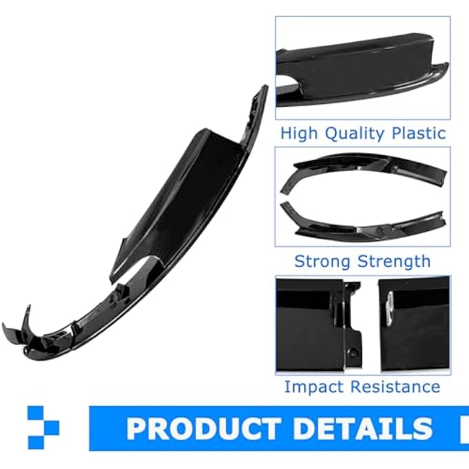 Collect Light Front Bumper Lip for 2012-2018 BMW 3 Series F30 F31 M Sport 2PCS Glossy Black Front Lip Splitter - Image 3