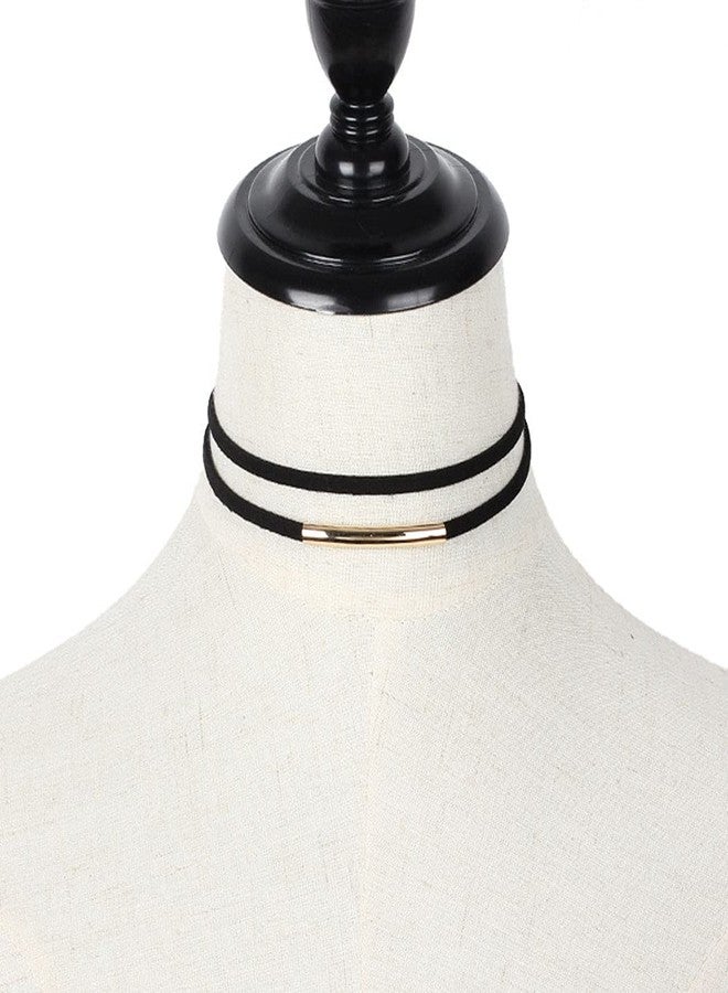 Shegirl Black Collar Necklace Velvet Choker Necklaces Fashion Punk Jewelry for Women (Gold) - Image 5