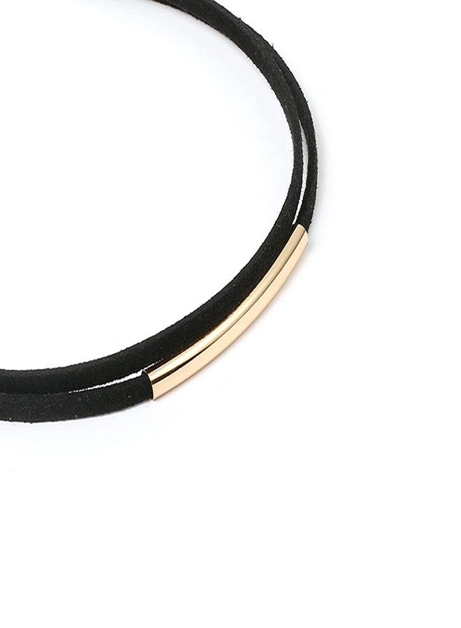 Shegirl Black Collar Necklace Velvet Choker Necklaces Fashion Punk Jewelry for Women (Gold) - Image 4