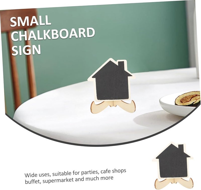 Tehaux 10 Pack Mini Chalkboard Signs Small Blackboard For Wedding Table Decor - Image 5